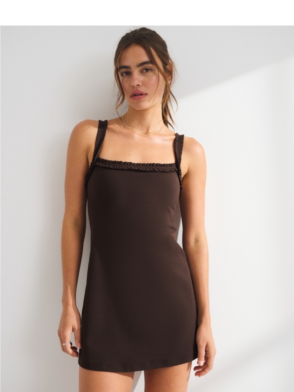ABERCROMBIE YPB StudioFLEX Scrunchie Strap Mini Dress